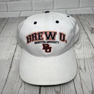 Vintage Brewster University Twins Enterprise Hat Snapback Cap‎ White Men